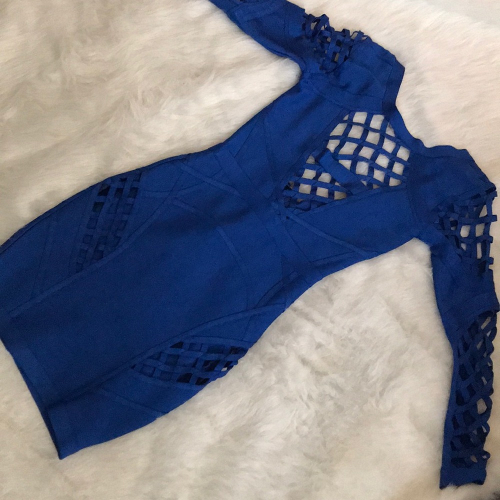 ROYAL BLUE BANDAGE DRESS